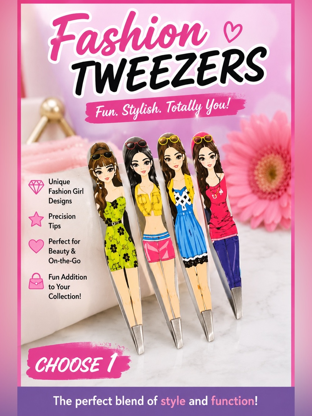 Fashion Girl Graphic Tweezers -